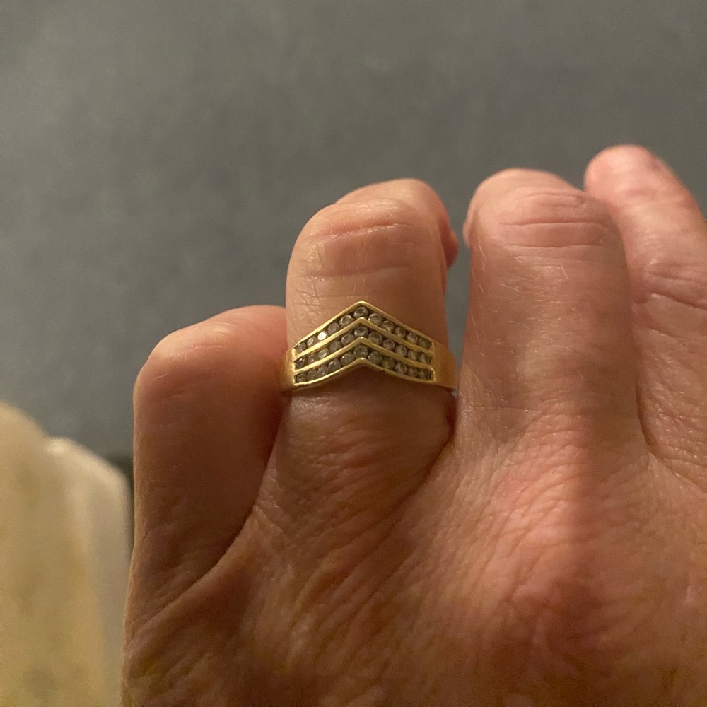 Gold Chevron Ring